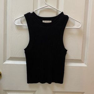 Black knit tank top
